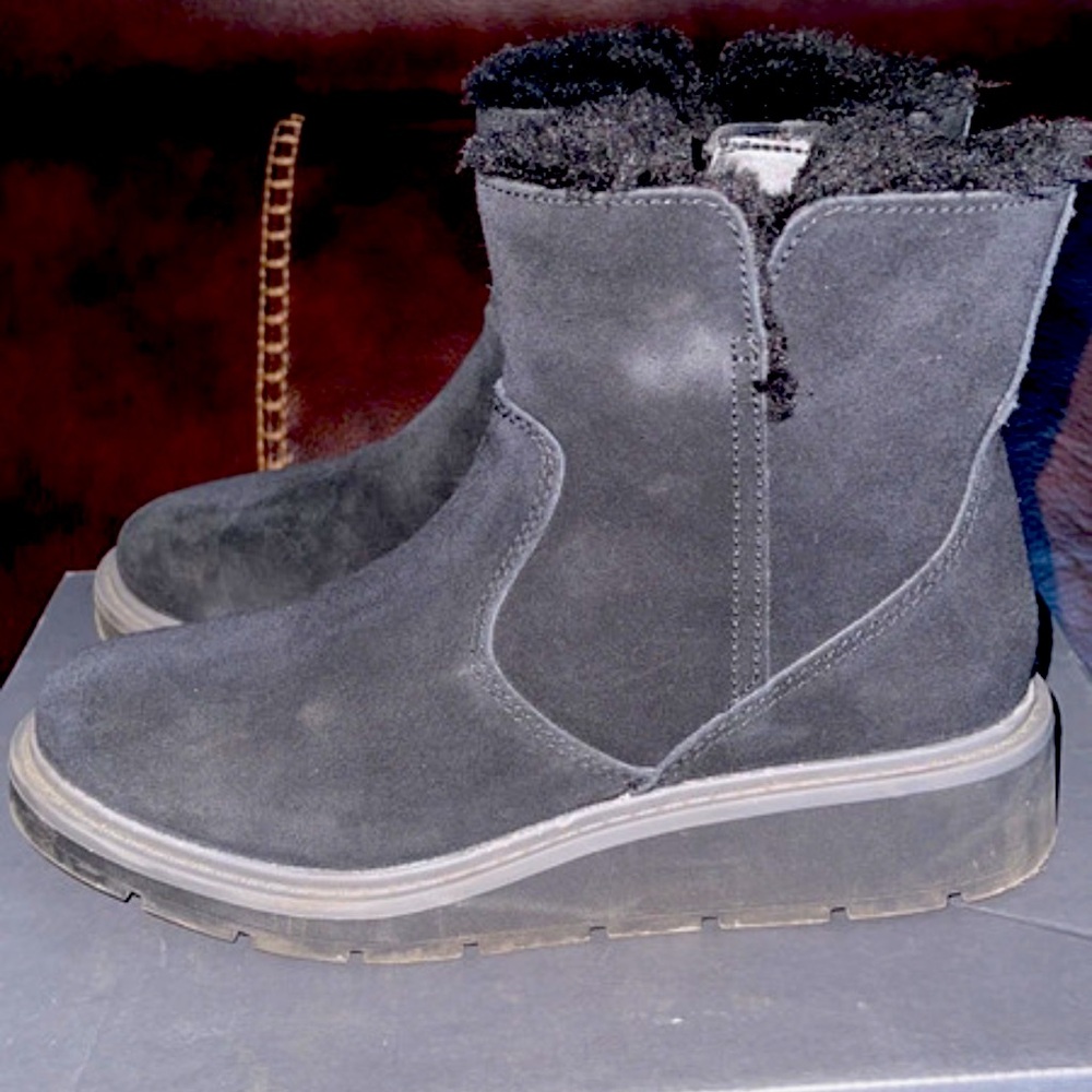 Clarks Black Winter Suede Boots